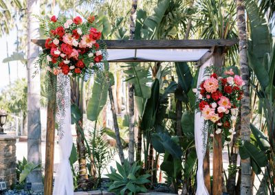 outdoor wedding ceremony arbor