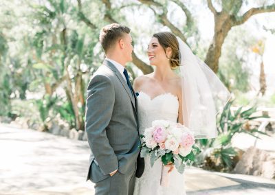 bride and groom rancho de las palmas